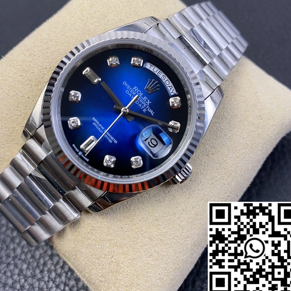 M128239-0023 Diamond Day-Date Blue Gradient Rolex EW Dial Factory 0921